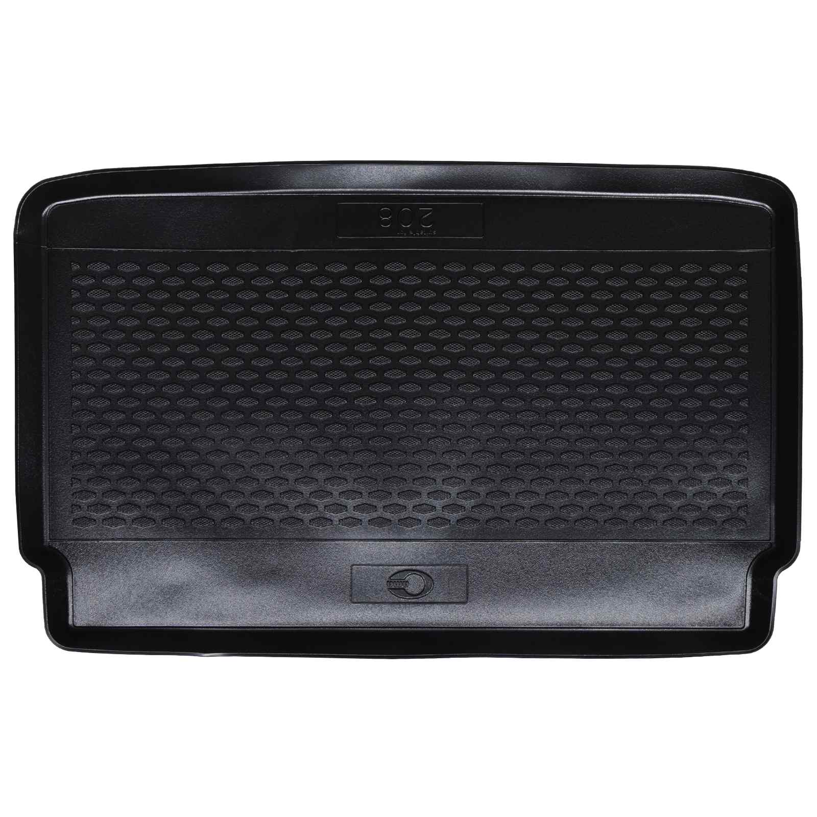 Tapete de porta-malas preto adequado para peugeot 208 2018-