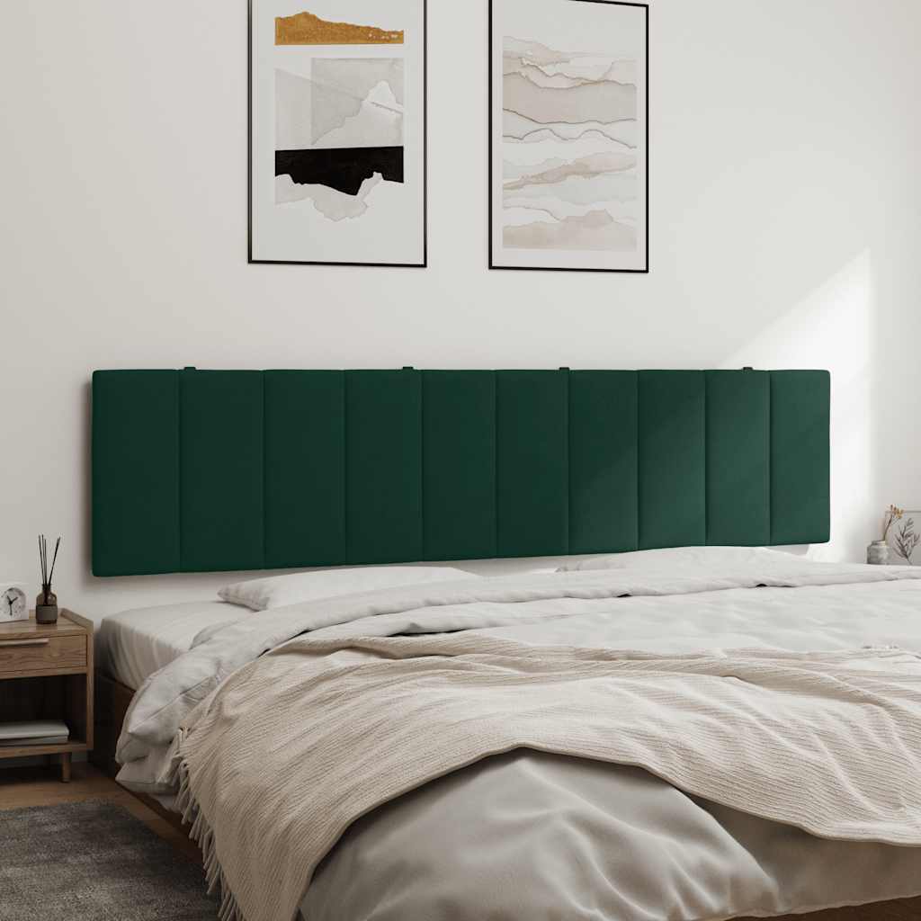 Almofadão de cabeceira hanko 200 cm veludo verde-escuro
