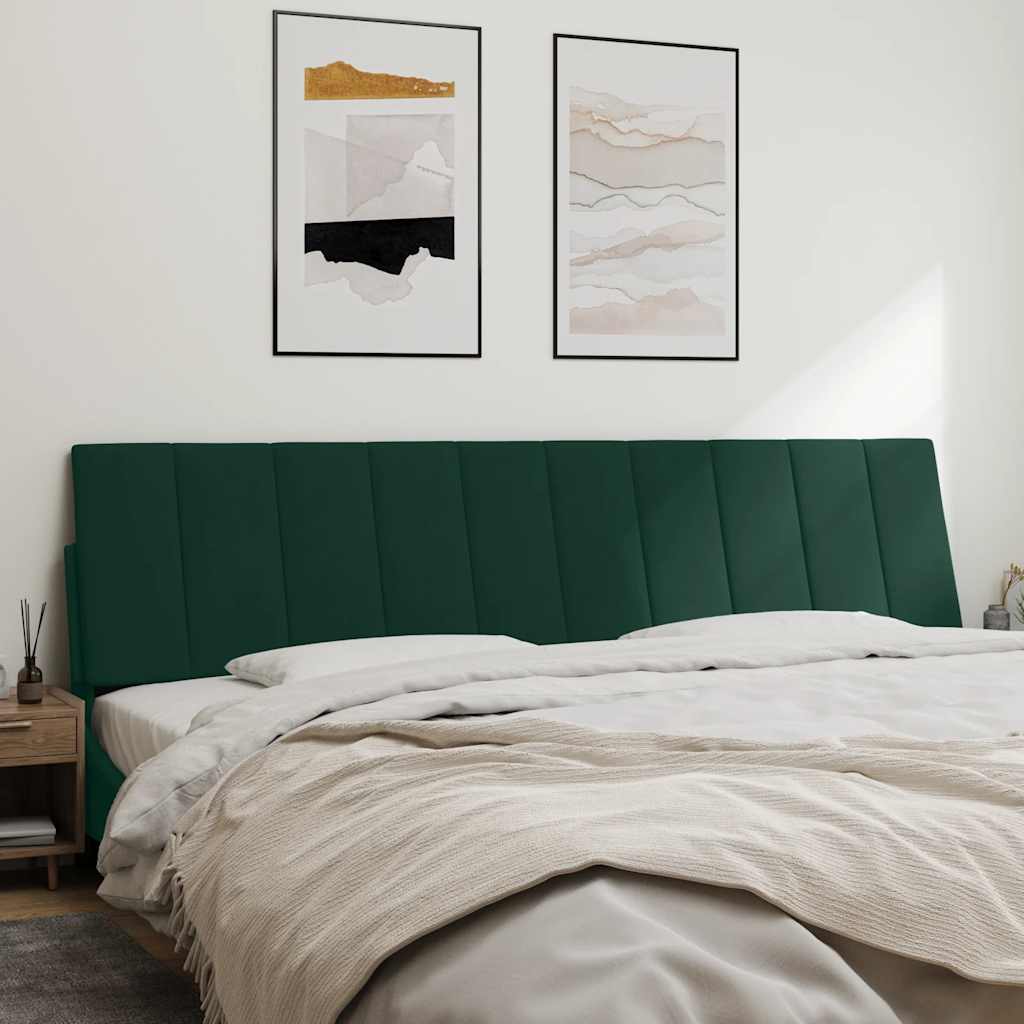 Almofadão de cabeceira hanko 200 cm veludo verde-escuro