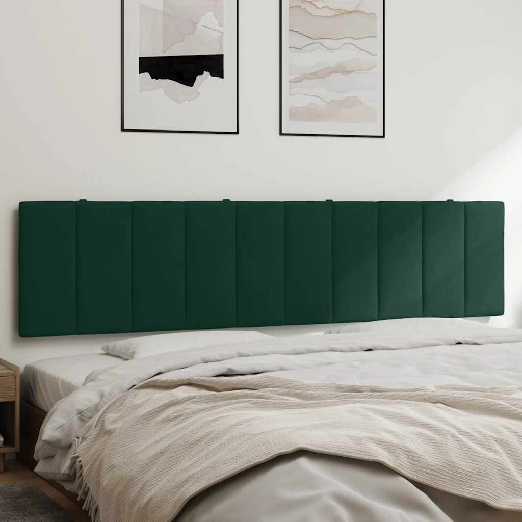 Almofadão de cabeceira hanko 200 cm veludo verde-escuro