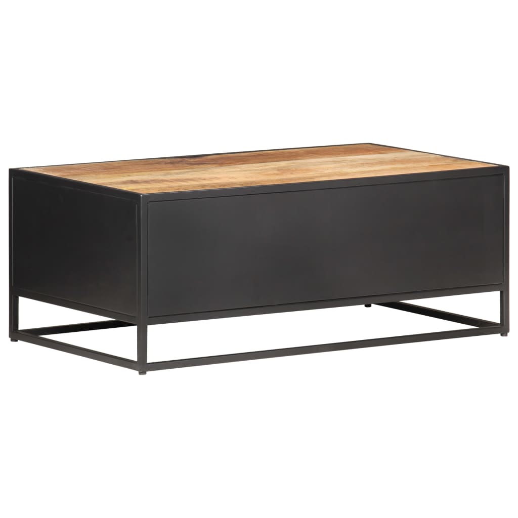 Mesa de centro 90x50x35 cm mangueira áspera e palhinha natural