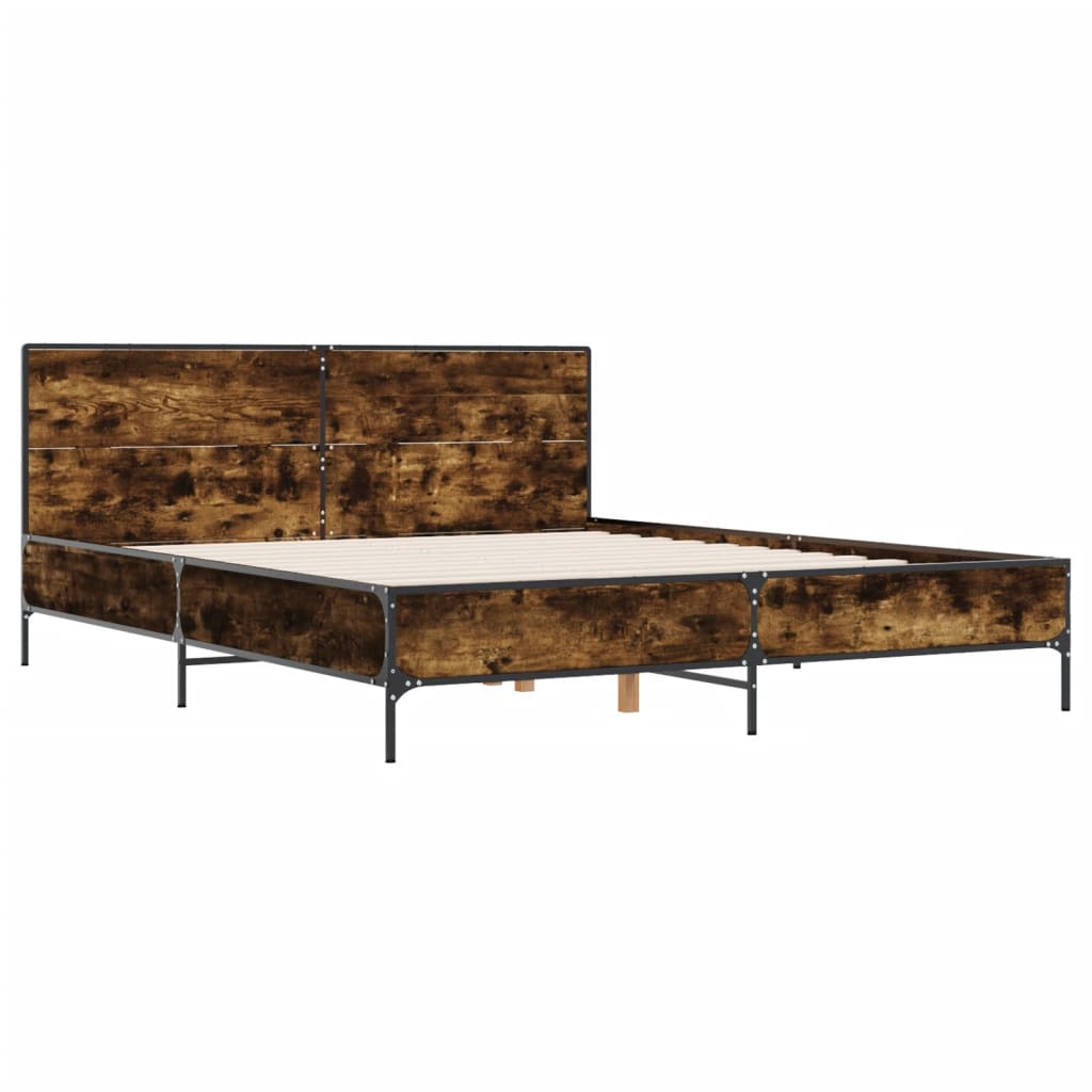 Estrutura cama 140x190 cm derivados de madeira/metal