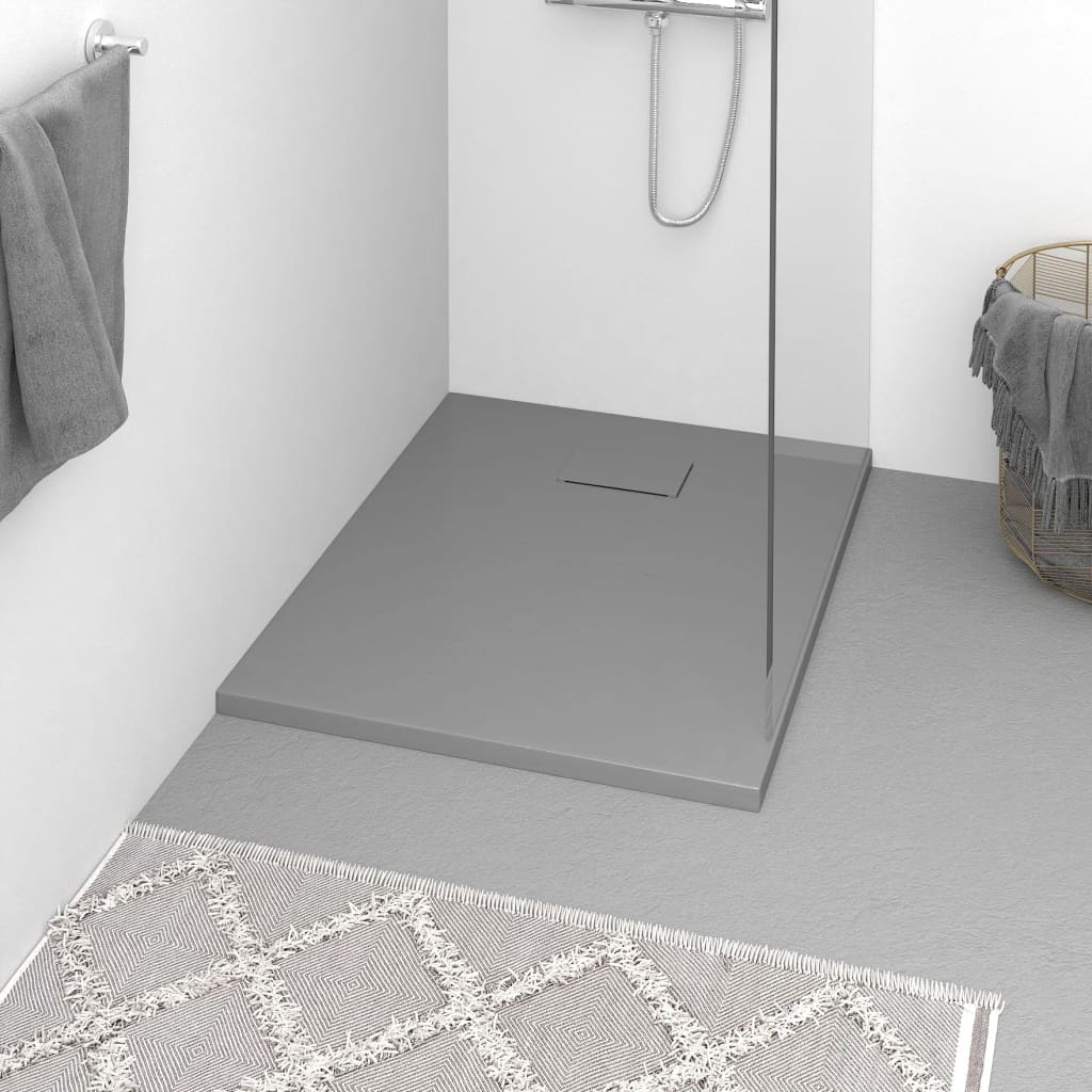 Base de chuveiro smc 90x70 cm cinzento