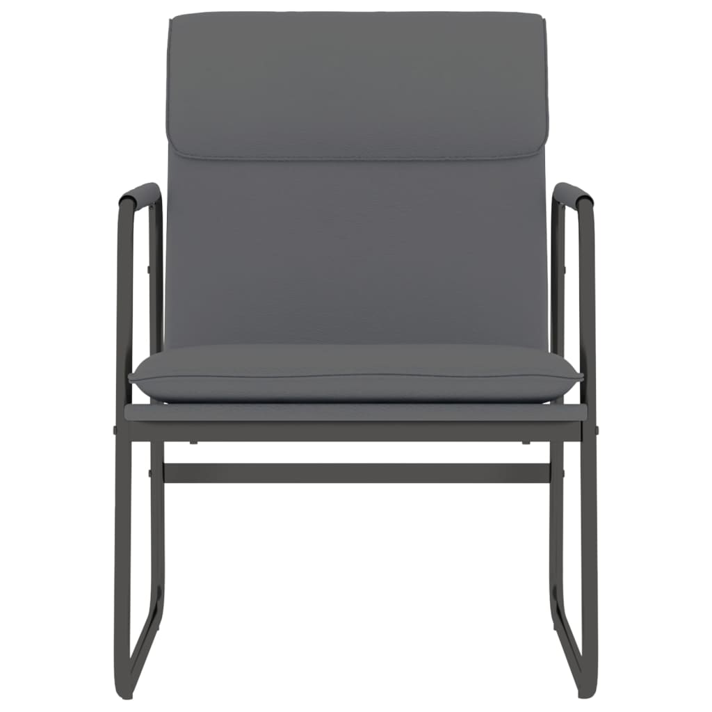 Cadeira lounge 55x64x80 cm couro artificial cinzento