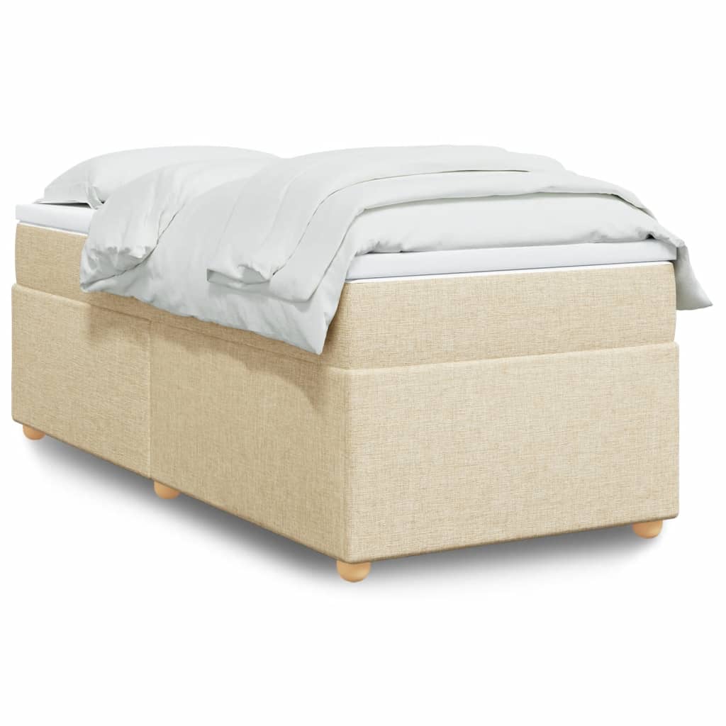 Cama com molas/colchão 80x200 cm tecido cor crème