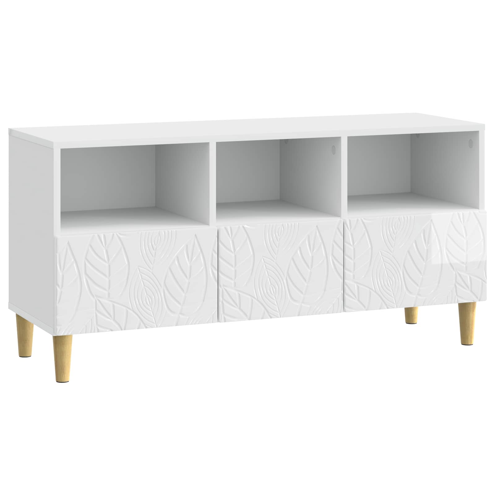 Gabinete para TV 102 x 34,5 x 50 cm branco brilhante