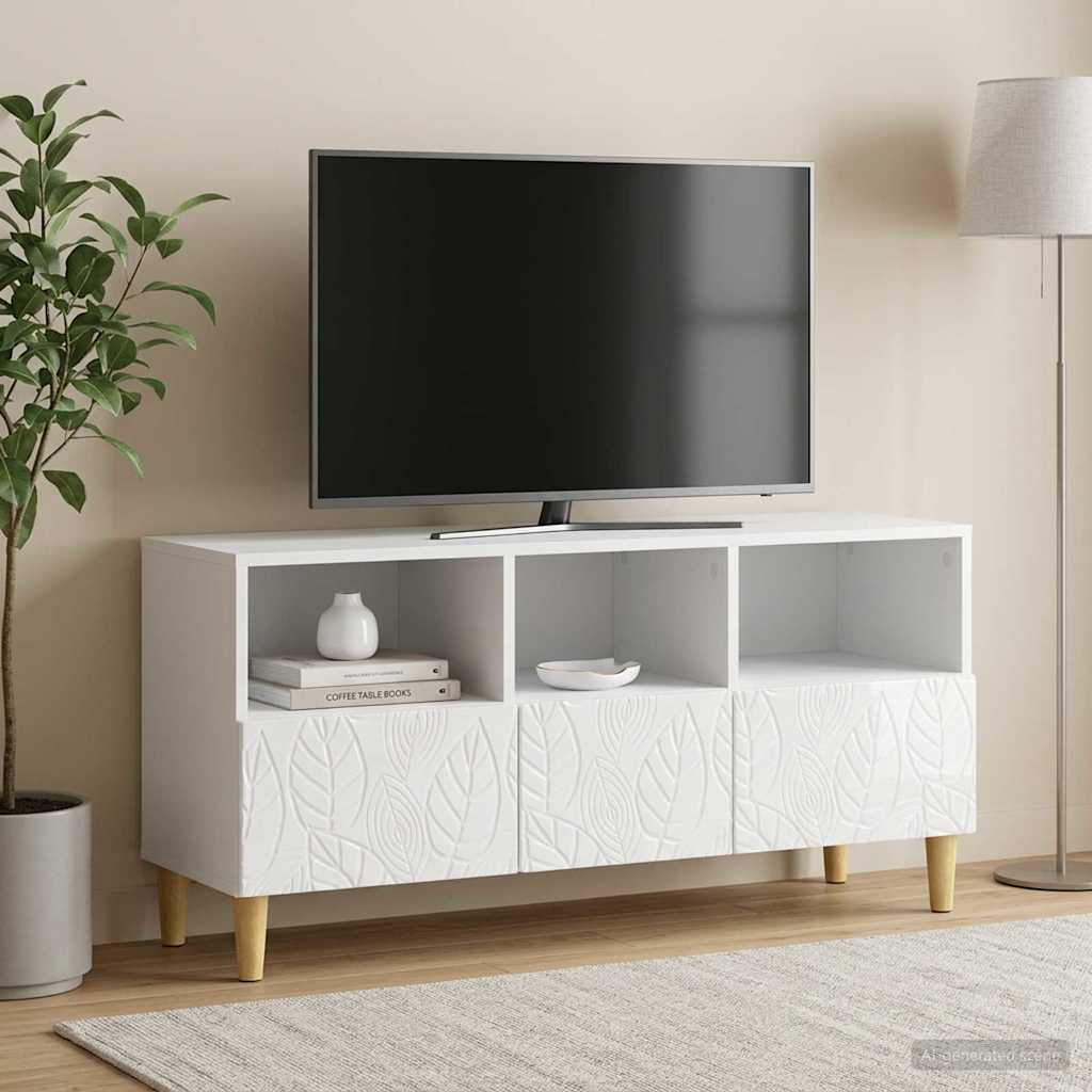 Gabinete para TV 102 x 34,5 x 50 cm branco brilhante