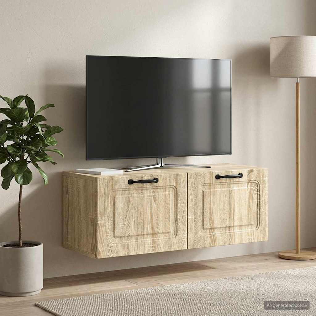 Gabinete de TV de parede carvalho sonoma 78,5 x 31 x 30 cm