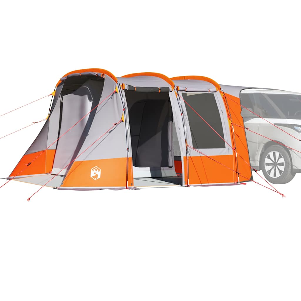 Tenda de carro impermeável cinzento e laranja