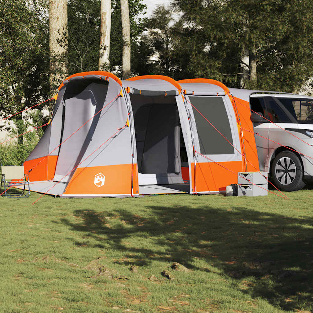 Tenda de carro impermeável cinzento e laranja