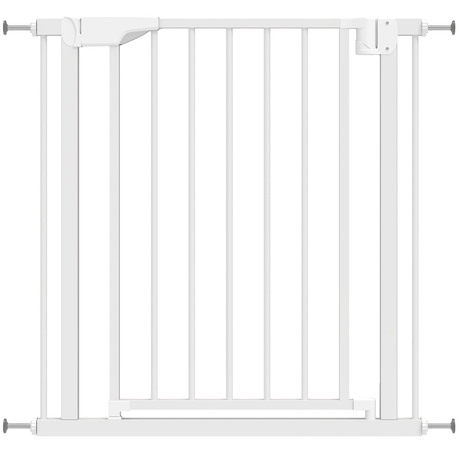Barreira de segurança para crianças e cães largura 76-82 cm duplo fecho automático abertura em dois sentidos branco