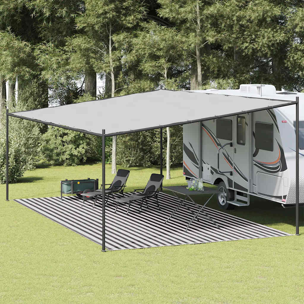 Tapete de campismo para tenda 400x600 cm pead antracite/branco