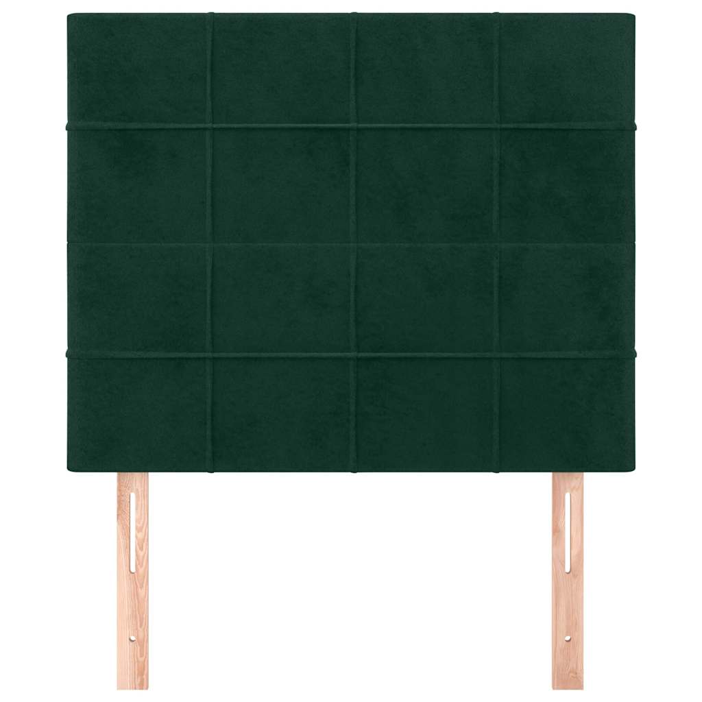 Cabeceira verde escuro 100x5x118/128 cm veludo
