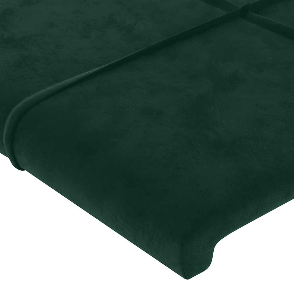 Cabeceira verde escuro 100x5x118/128 cm veludo