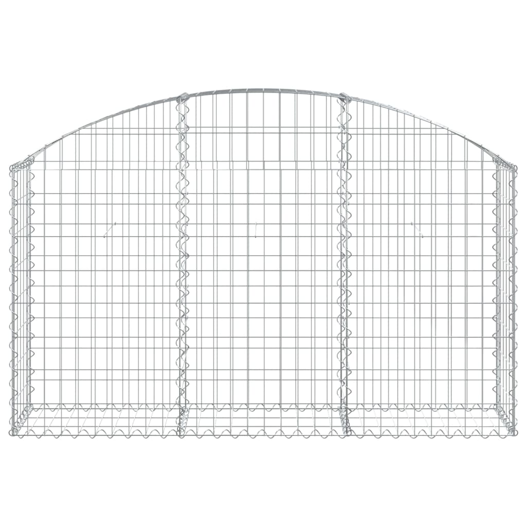 Cesto gabião arqueado 150x30x80/100 cm ferro galvanizado