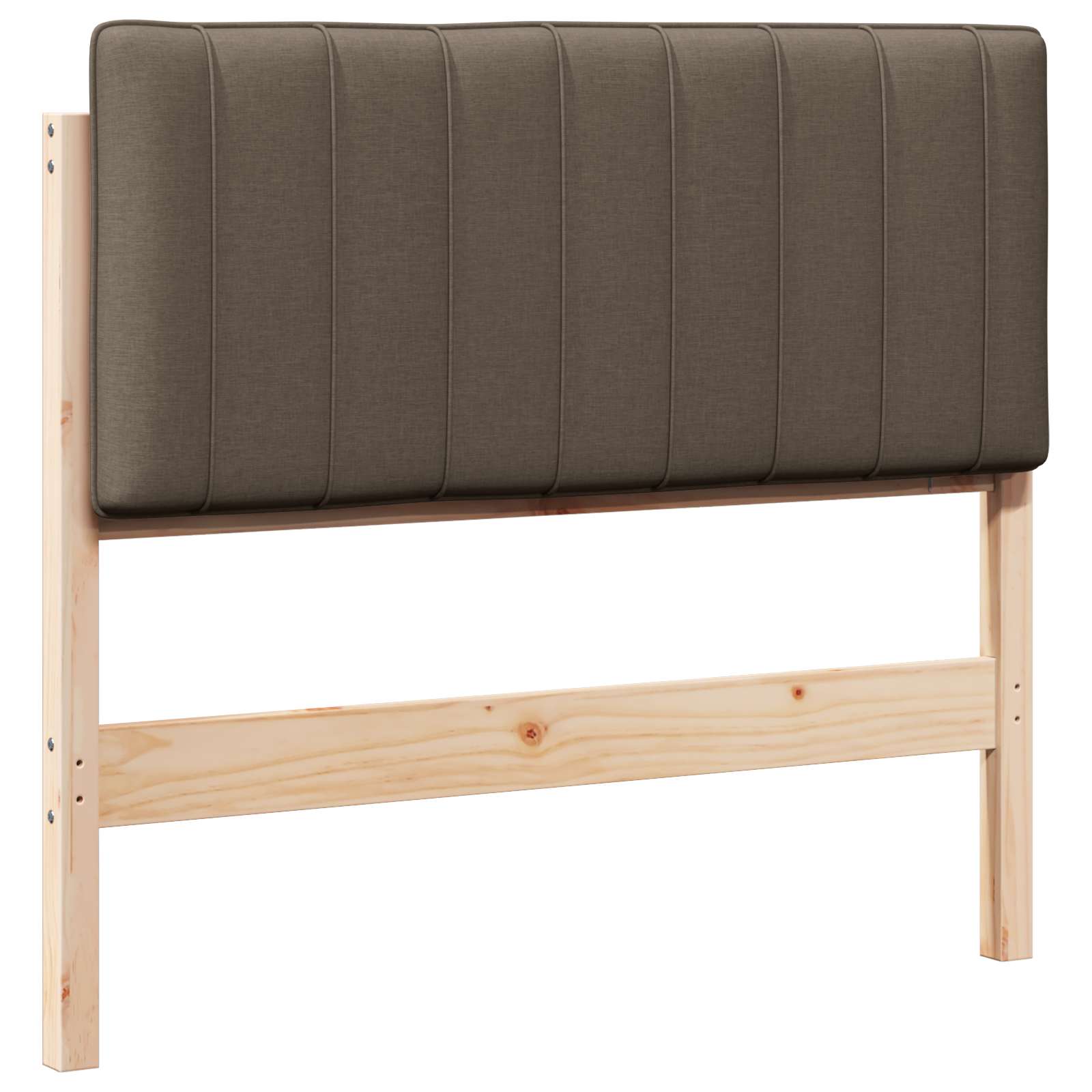 Cabeceira estofada com cabeceira marrom e taupe 100 cm