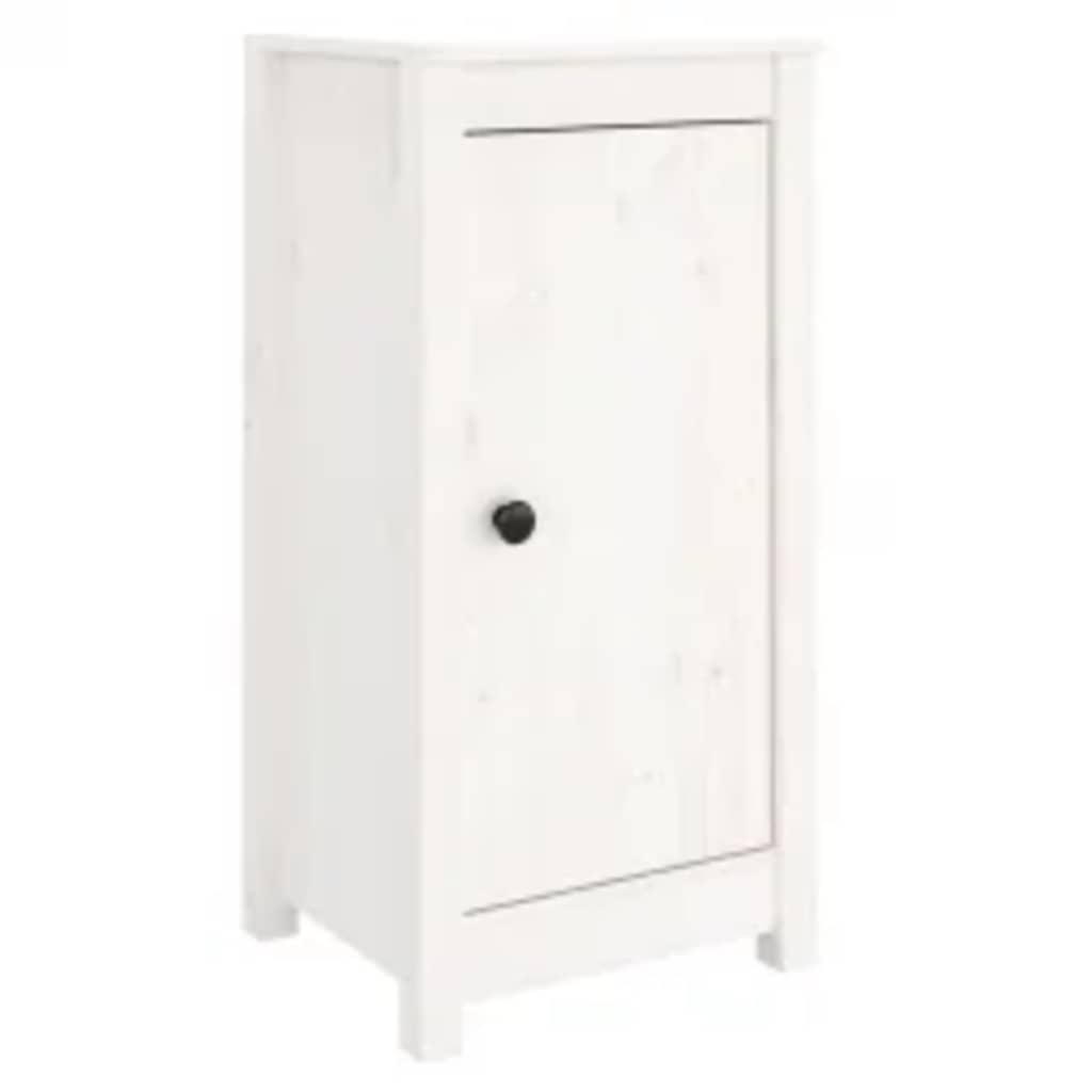 Aparadores 2 pcs 39x35x80 cm madeira de pinho maciça branco