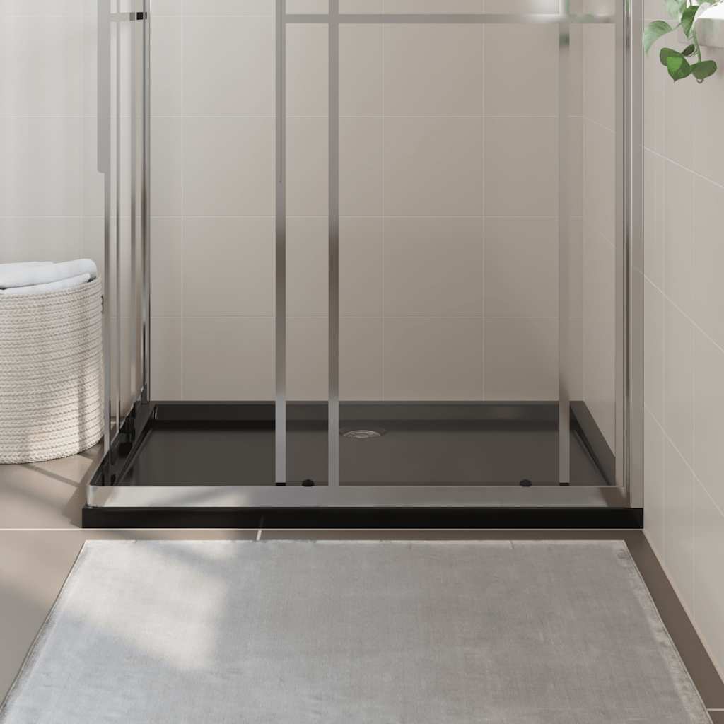 Base de chuveiro retangular 80x110 cm ABS preto