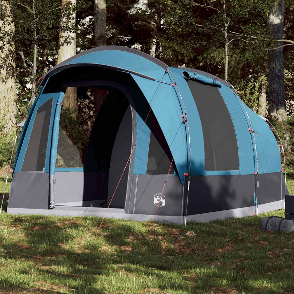 Tenda de campismo túnel para 3 pessoas impermeável azul