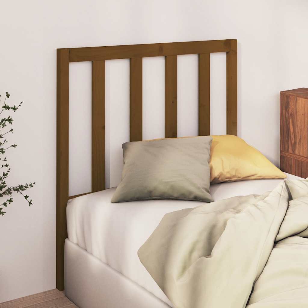 Cabeceira de cama 81x4x100 cm pinho maciço castanho mel