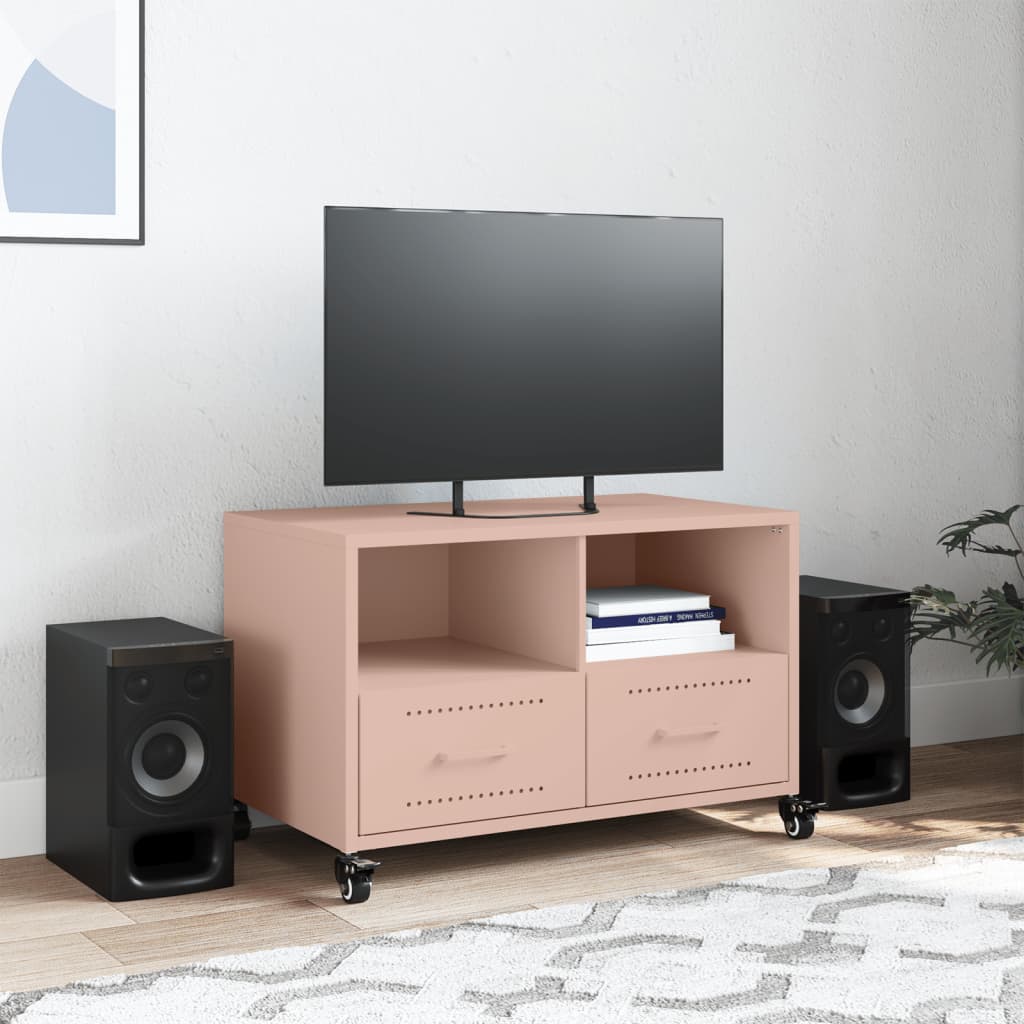 Móvel de TV 68x39x43,5 cm aço rosa