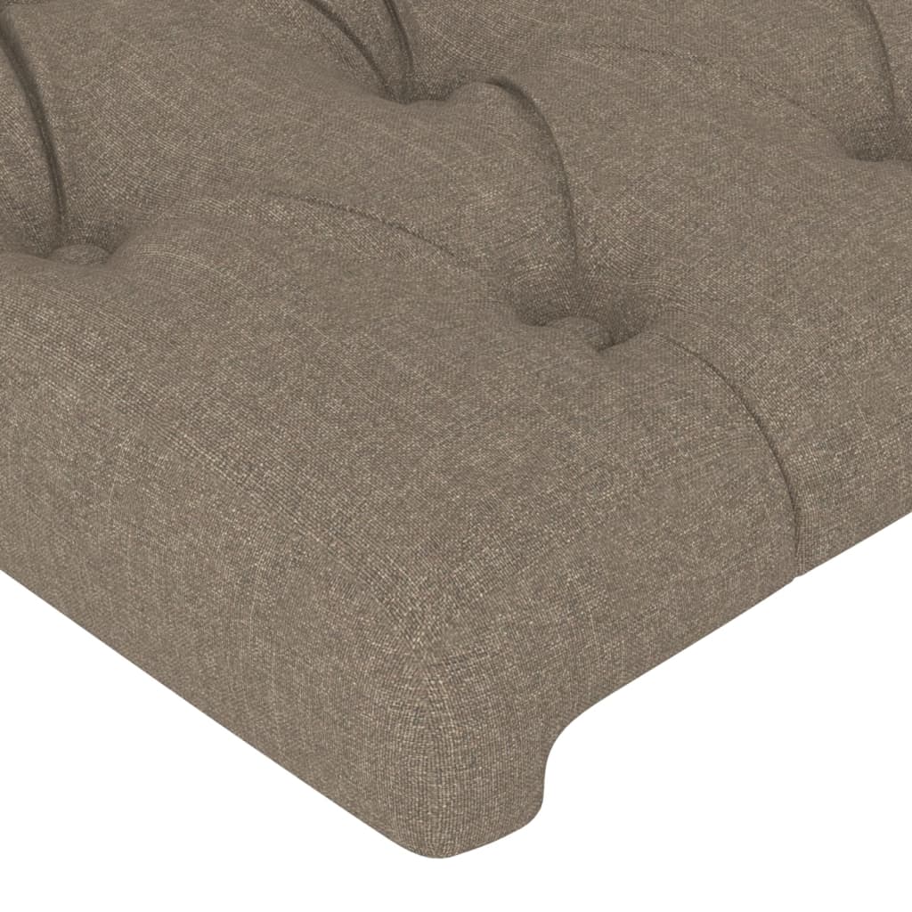 Cabeceira taupe 200x7x118/128 cm tecido