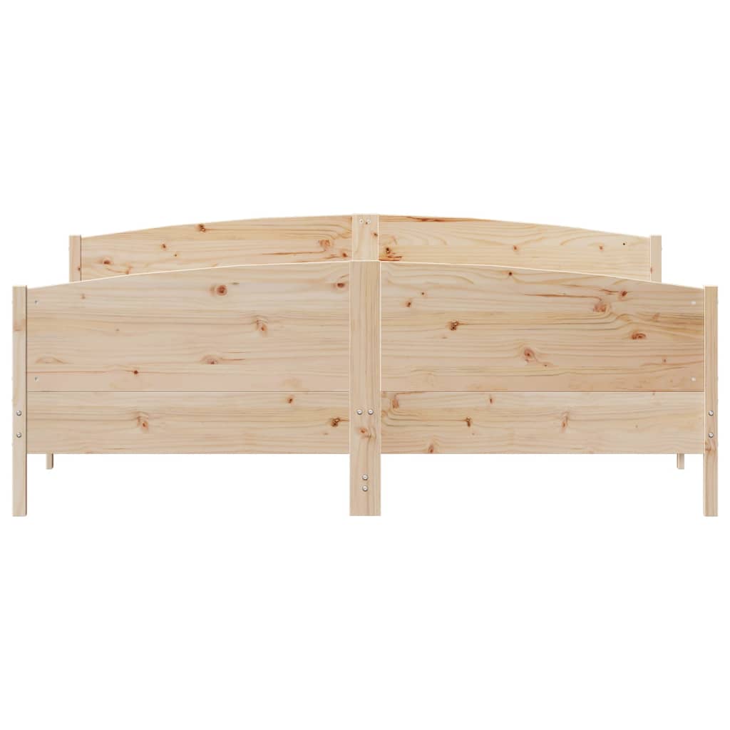 Cama sem colchão 200x200 cm madeira de pinho maciça