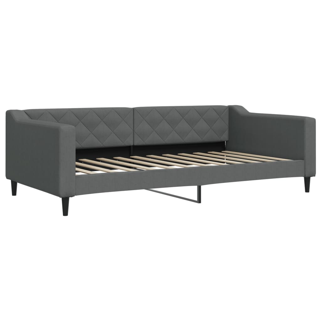 Sofá-cama c/ gavetão/colchões 100x200cm tecido cinzento-escuro