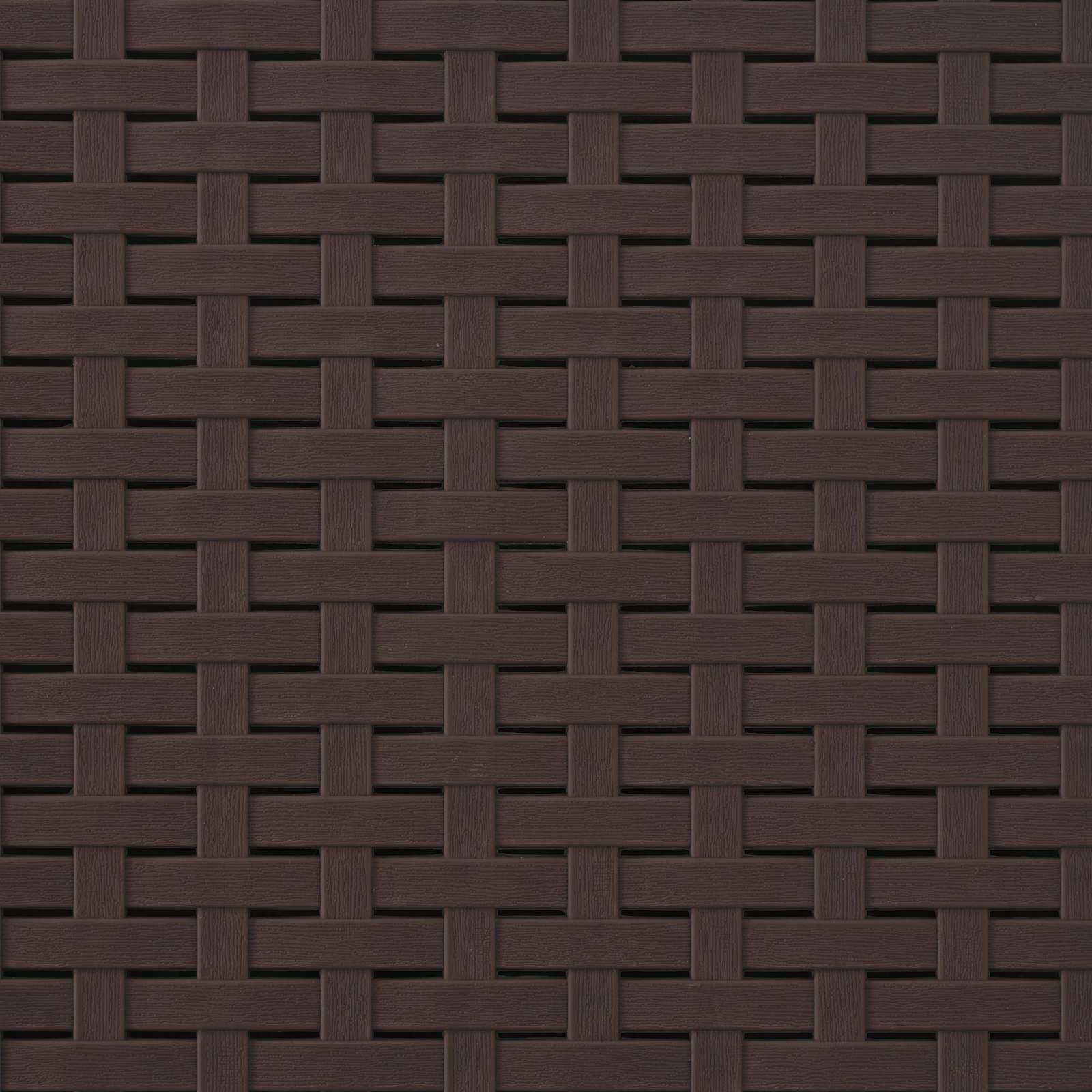Sofá de jardim 1 lugar look rattan PP castanho