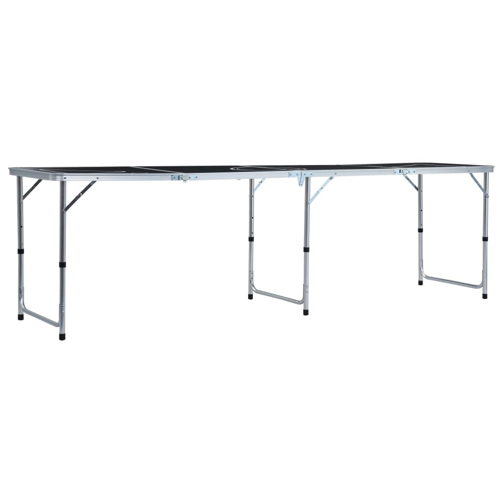 Mesa para beer pong dobrável 240 cm preto