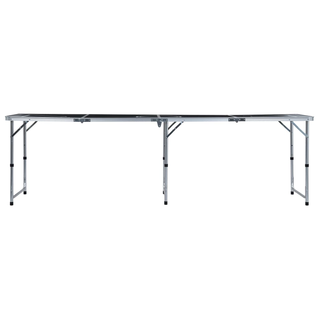 Mesa para beer pong dobrável 240 cm preto