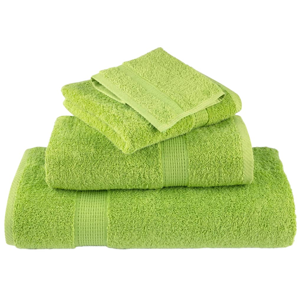 Toalhas de bidé premium solund 4pcs 30x50cm 600 gsm verde maça