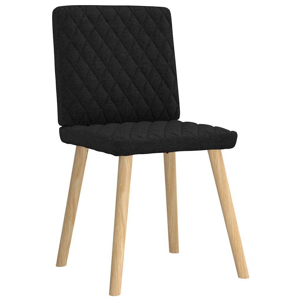Cadeiras de jantar 6 pcs tecido preto