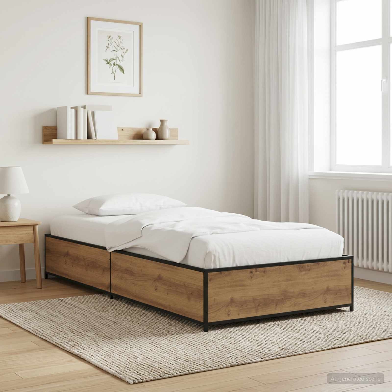 Estrutura da cama carvalho arttisan 80 x 200 cm