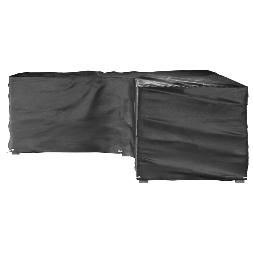 Capas p/ mobília jardim forma de l 2 pcs 18 ilhós 220x285x80 cm