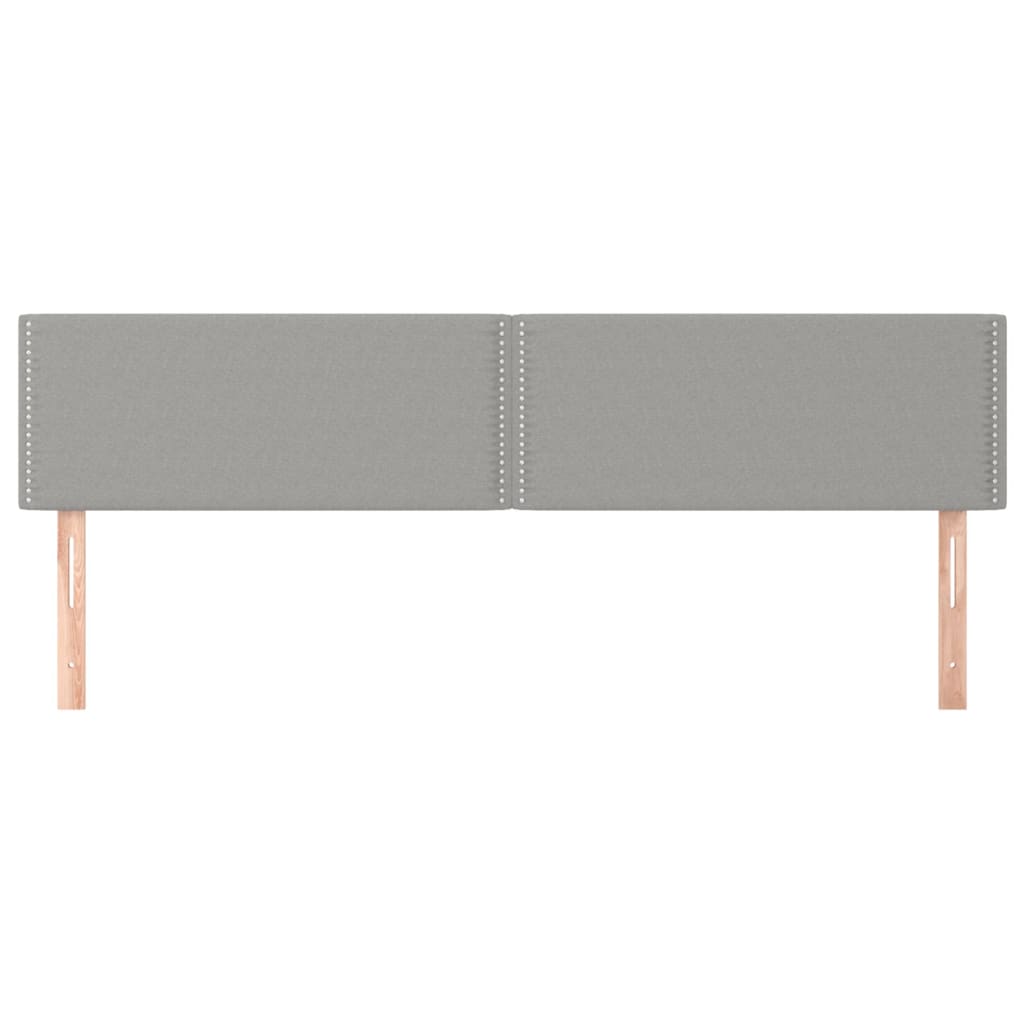Cabeceiras cinzento-claro 200x5x78/88 cm tecido