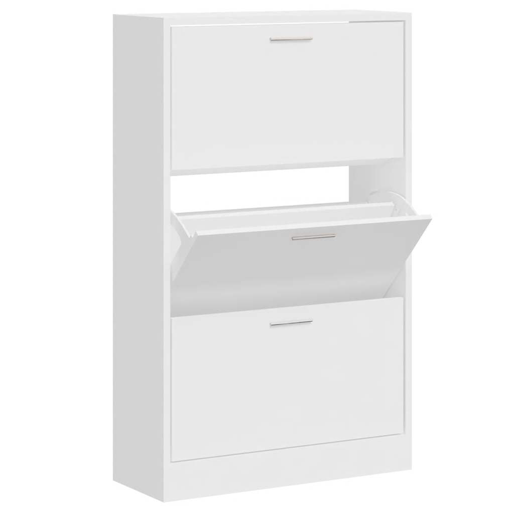 Sapateira 63x24x103 cm derivados de madeira branco brilhante