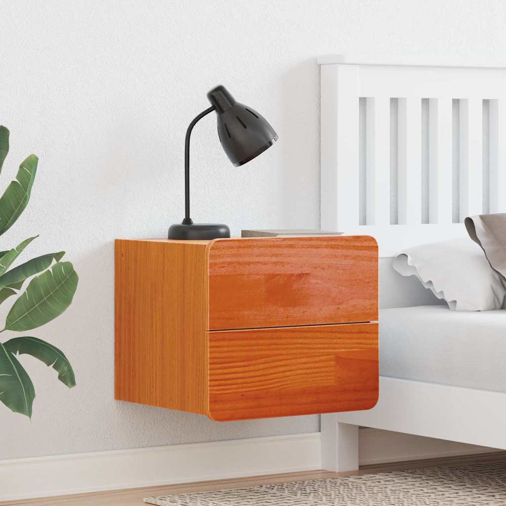 Mesa-de-cabeceira com gaveta marrom cera 39 x 34 x 33 cm