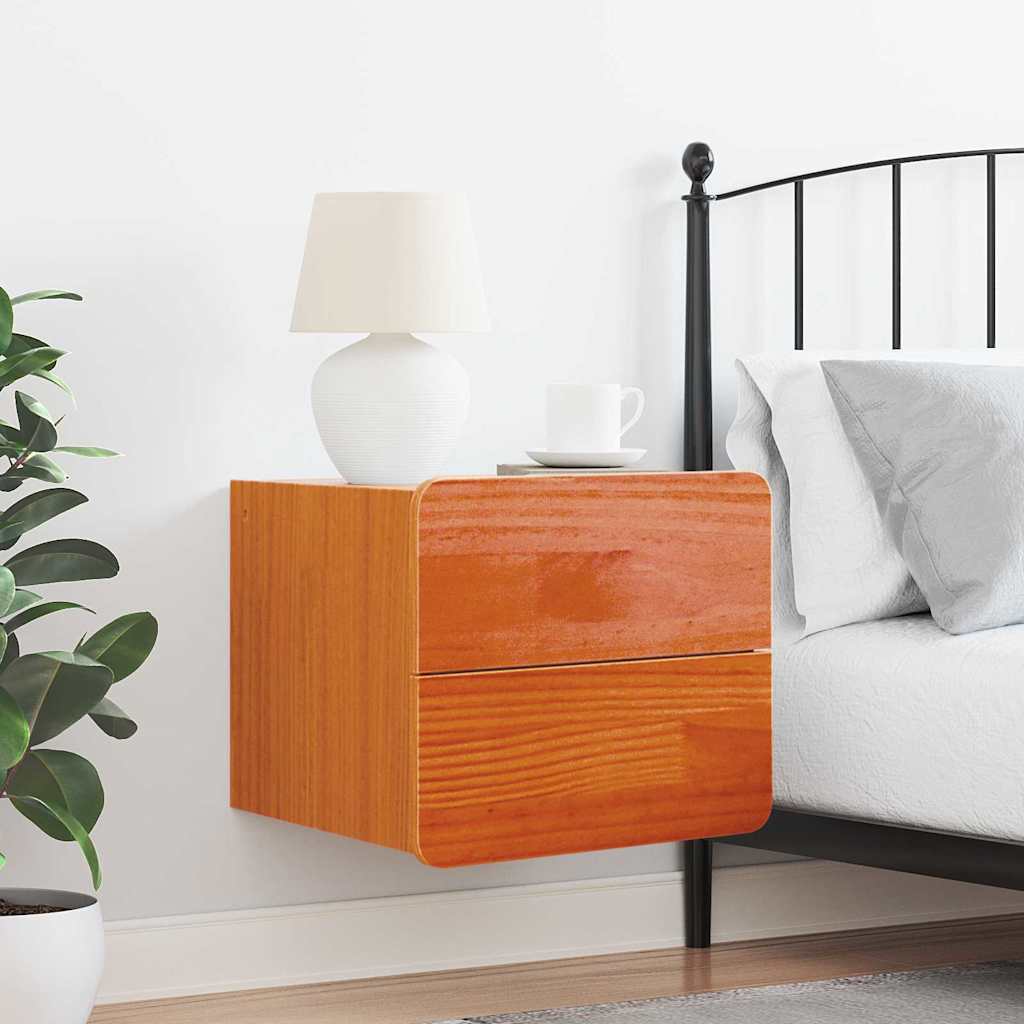 Mesa-de-cabeceira com gaveta marrom cera 39 x 34 x 33 cm