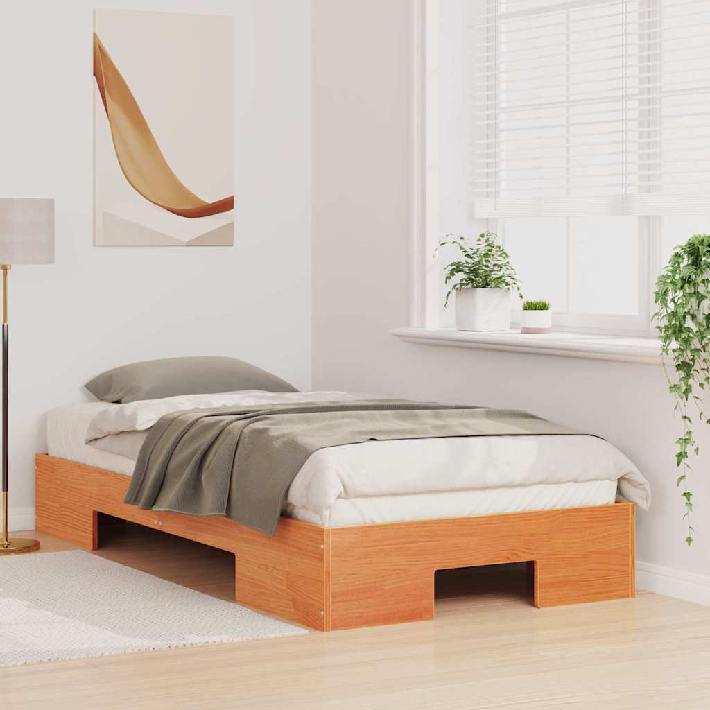 Estrutura da cama castanho 90 x 200 cm