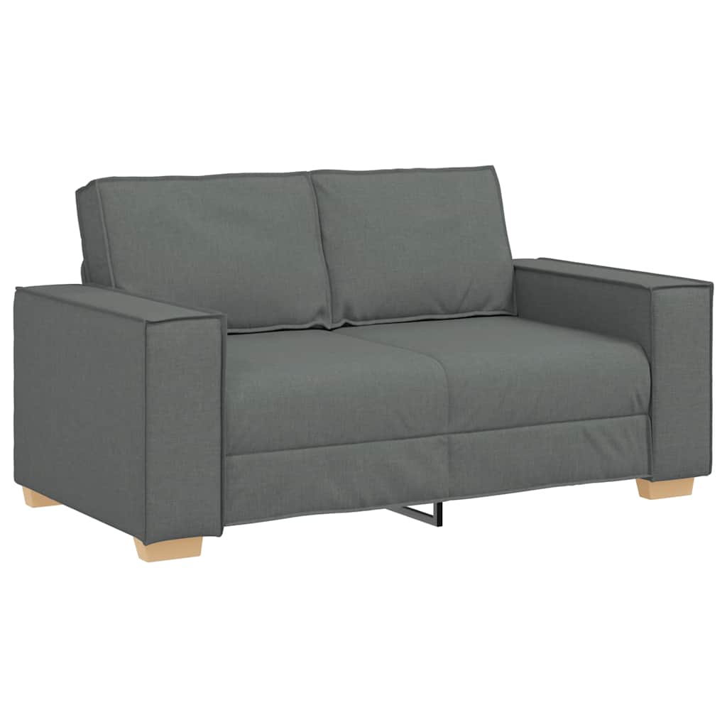 Sofá de 2 lugares cinza escuro 160x78x84 cm tecido