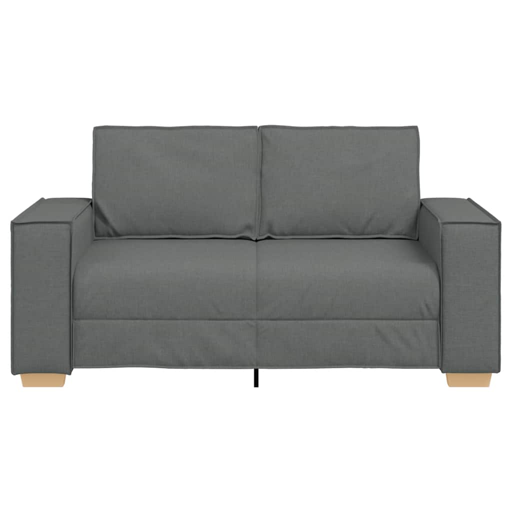 Sofá de 2 lugares cinza escuro 160x78x84 cm tecido