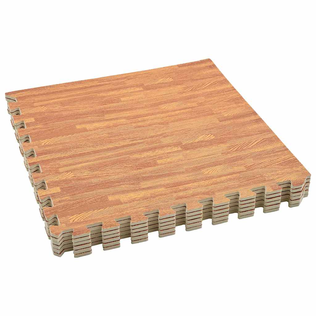 Tapetes de chão 12 pcs 4,32 ㎡ espuma de eva grãos madeira
