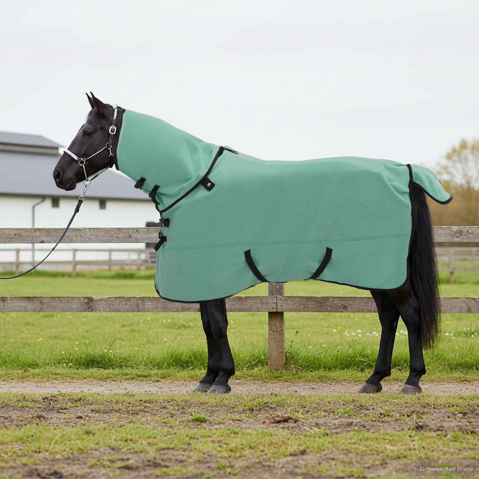 Cobertor de cavalo verde especial 155 cm poliéster