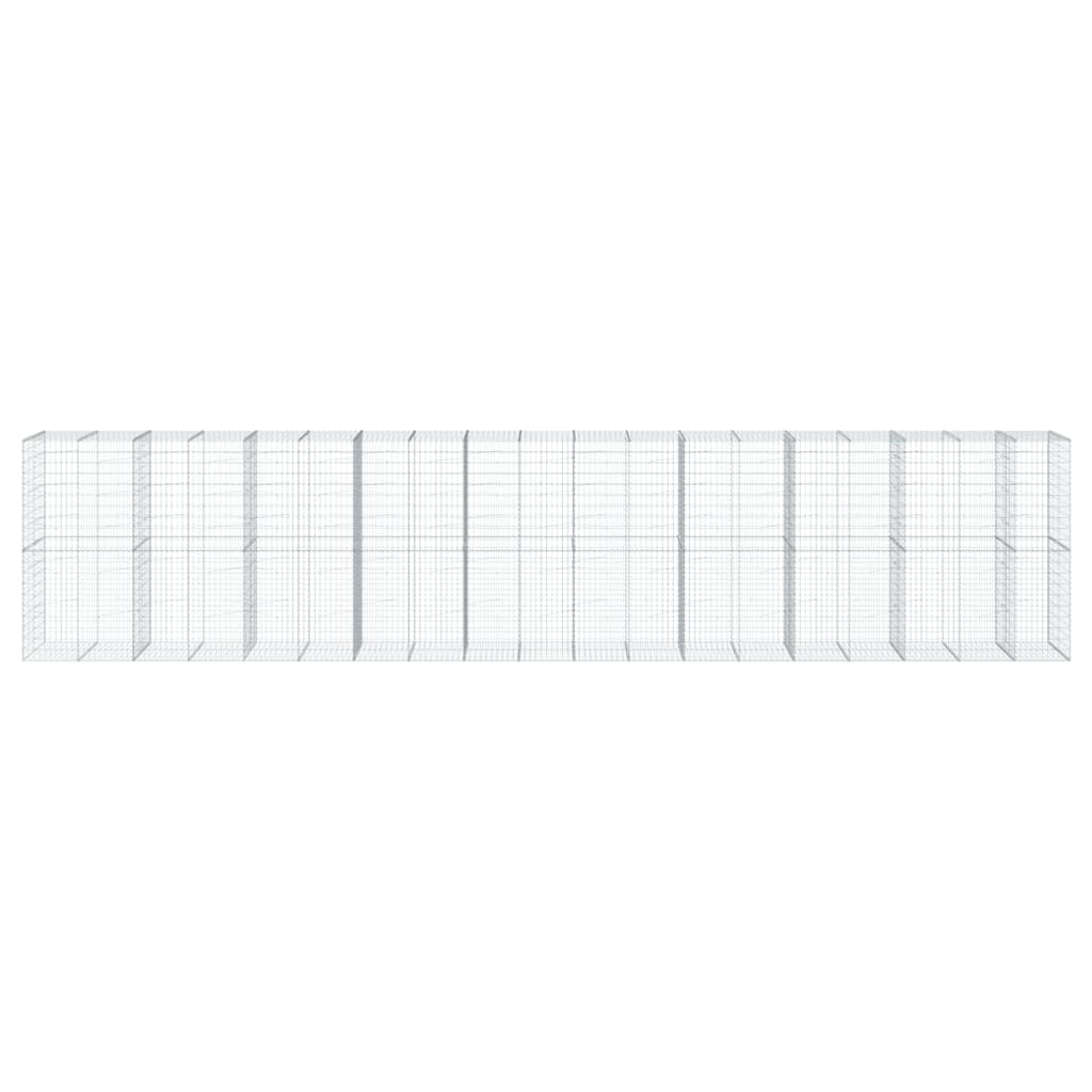 Cesto gabião com cobertura 950x100x200 cm ferro galvanizado