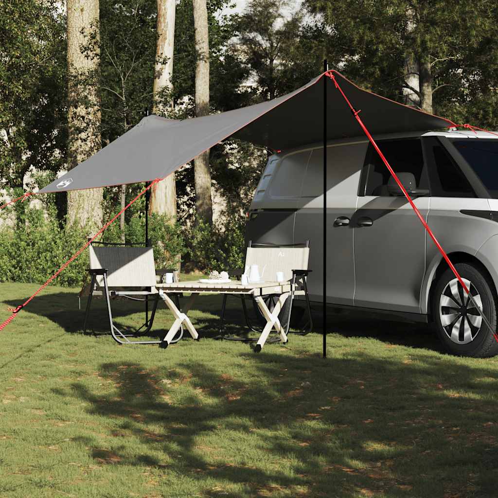 Tenda de carro impermeável cinzento e laranja