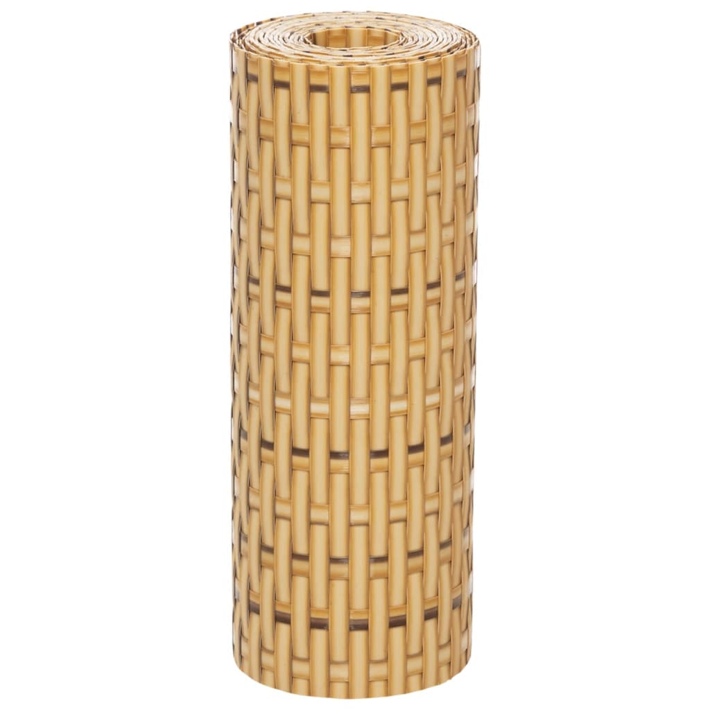 Telas de varanda 10 pcs 255x19 cm vime PE castanho-claro