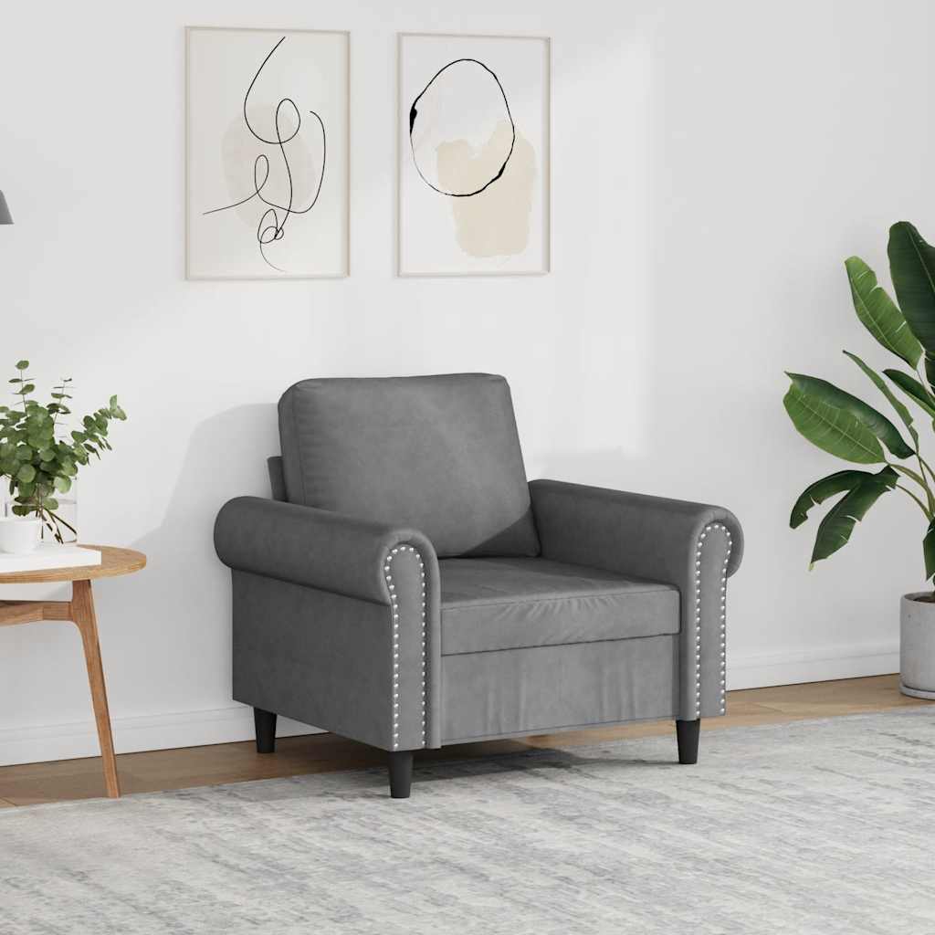 Poltrona 60 cm veludo verde-escuro