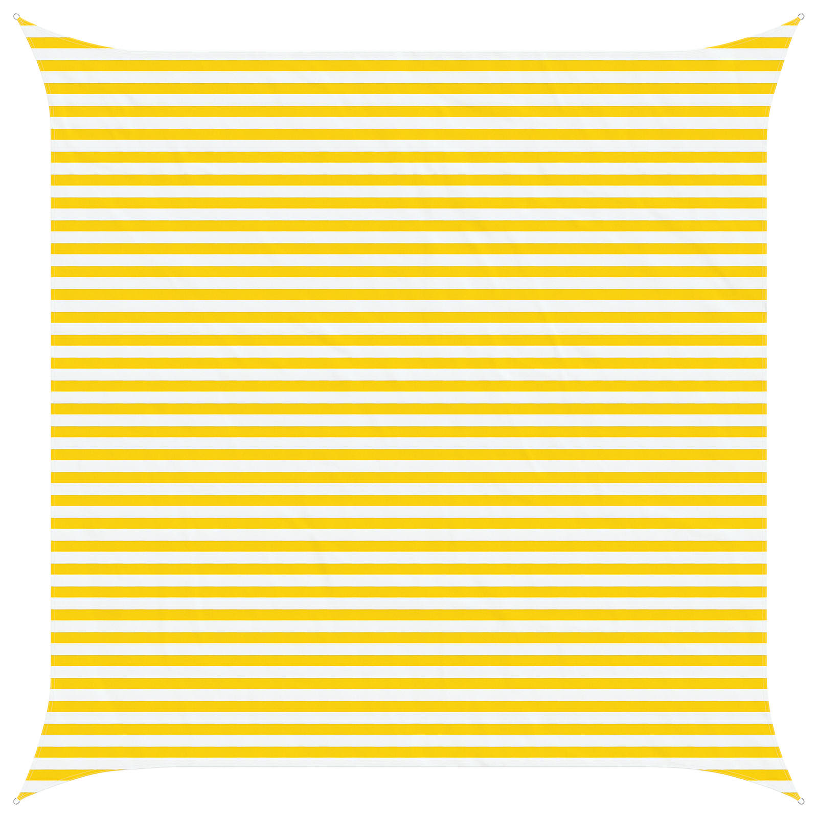 Vela de sombra solar amarelo e branco 4,5 x 4,5 m