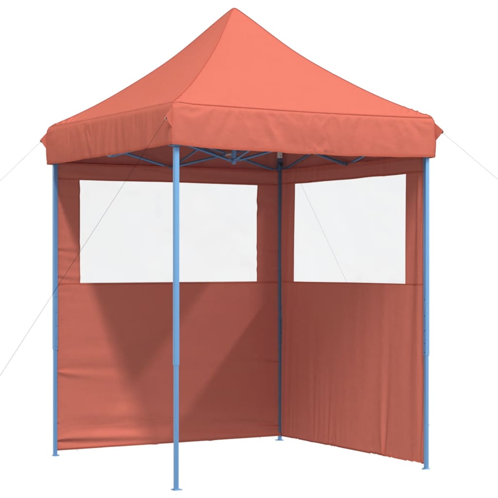 Tenda p/ festas pop-up dobrável 2 paredes laterais terracotta
